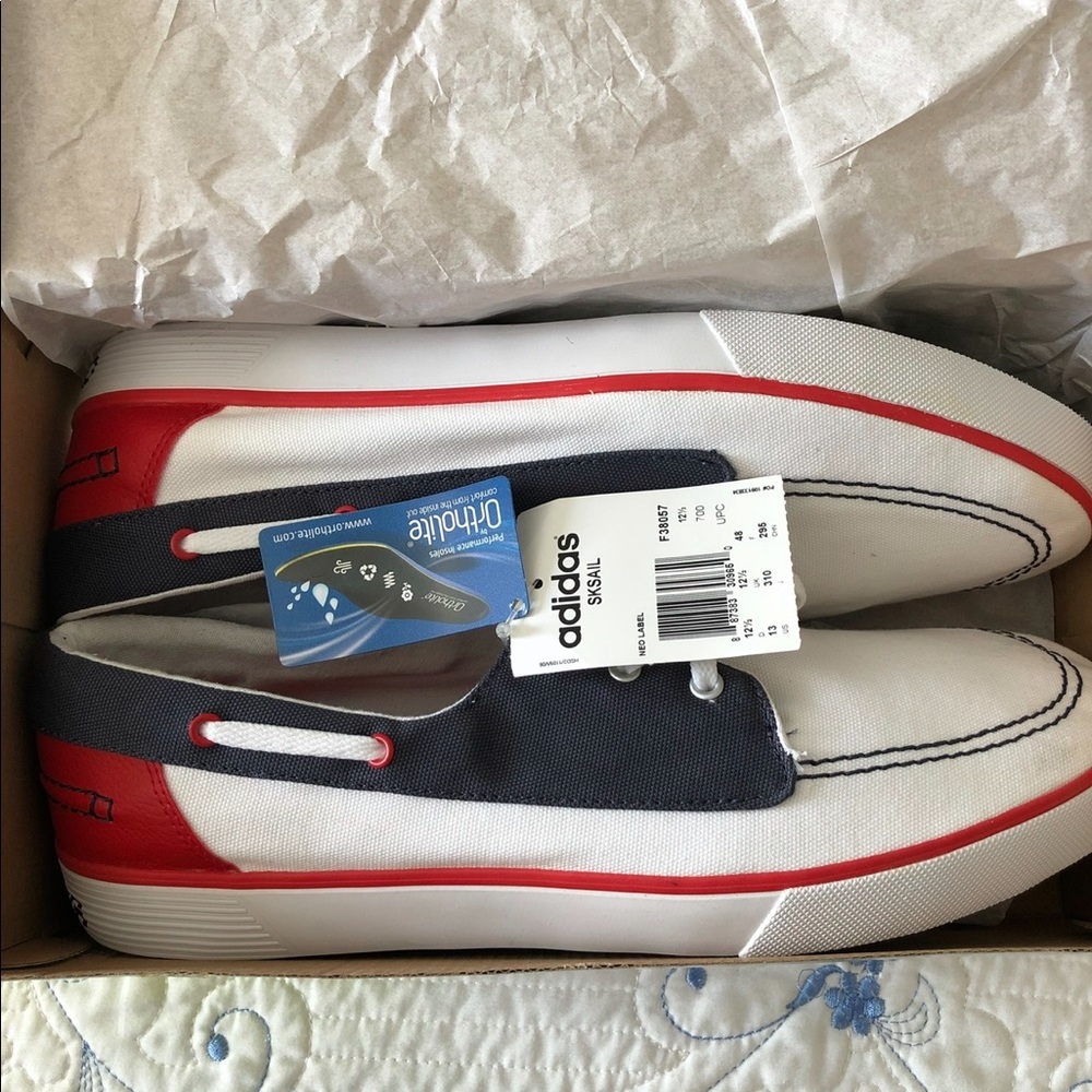 Adidas boat shoes size 13